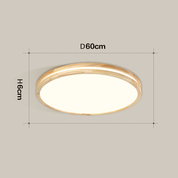 Solid wood LED ceiling light