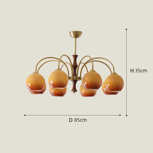 Cream style vintage persimmon chandelier