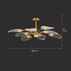 Light luxury lotus leaf chandelier