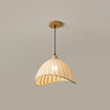 Nordic natural wood - fabric pendant light