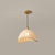 Nordic natural wood - fabric pendant light