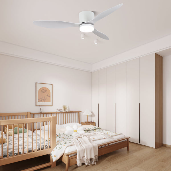 Simple style bedroom living room ceiling fan light