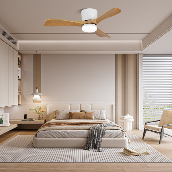 Simple style bedroom living room ceiling fan light