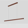 Lampe suspendue à longue bande en bois massif, lampe de salle à manger