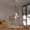 Lampe à suspension en bois massif, petite lampe de salle à manger