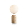Yellow Travertine Spherical Bedroom Glass Table Lamp