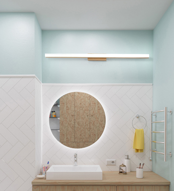 Applique murale à bande, miroir frontal linéaire