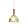 American retro stained glass small chandelier