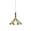 American retro stained glass small chandelier