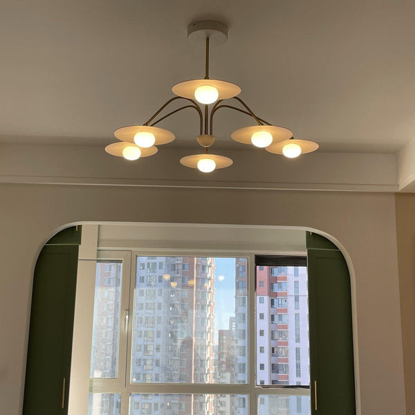 Lustre soucoupe volante de style crème