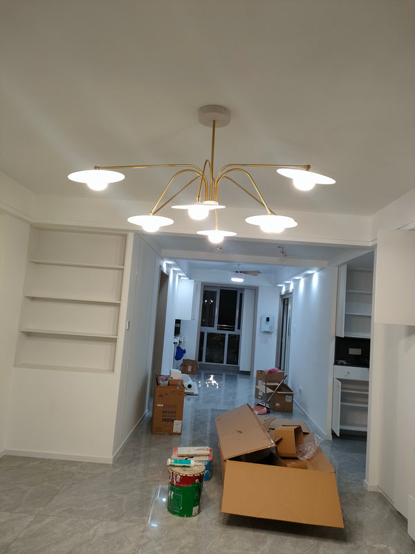Lustre soucoupe volante de style crème