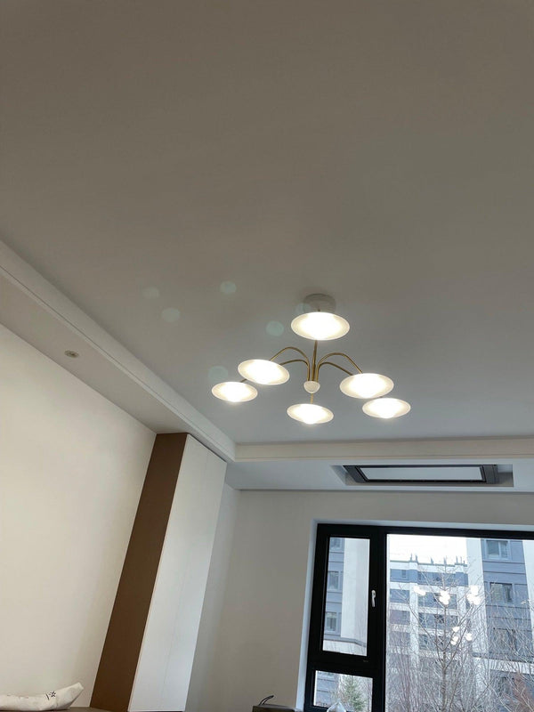 Lustre soucoupe volante de style crème
