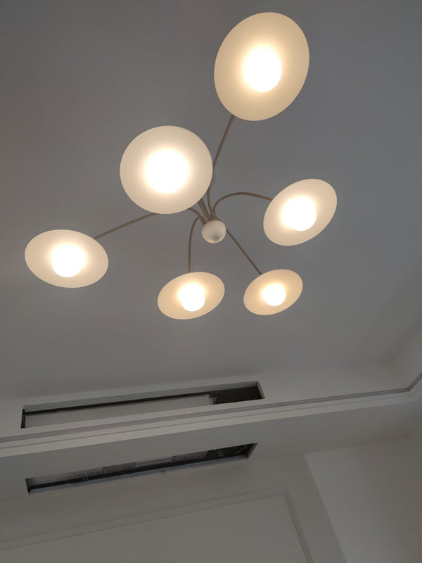 Lustre soucoupe volante de style crème