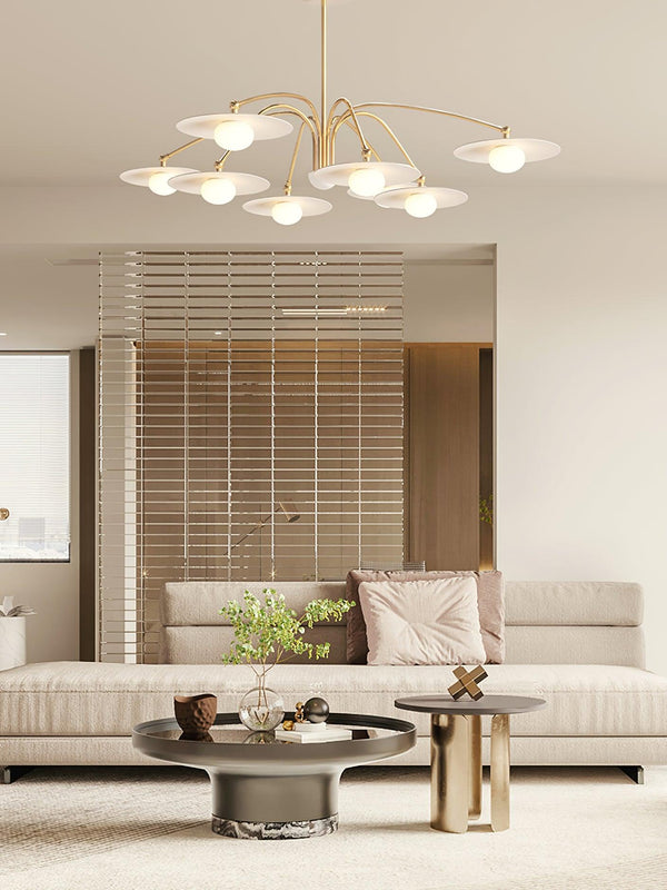 Lustre soucoupe volante de style crème