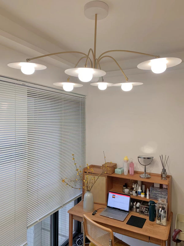 Lustre soucoupe volante de style crème