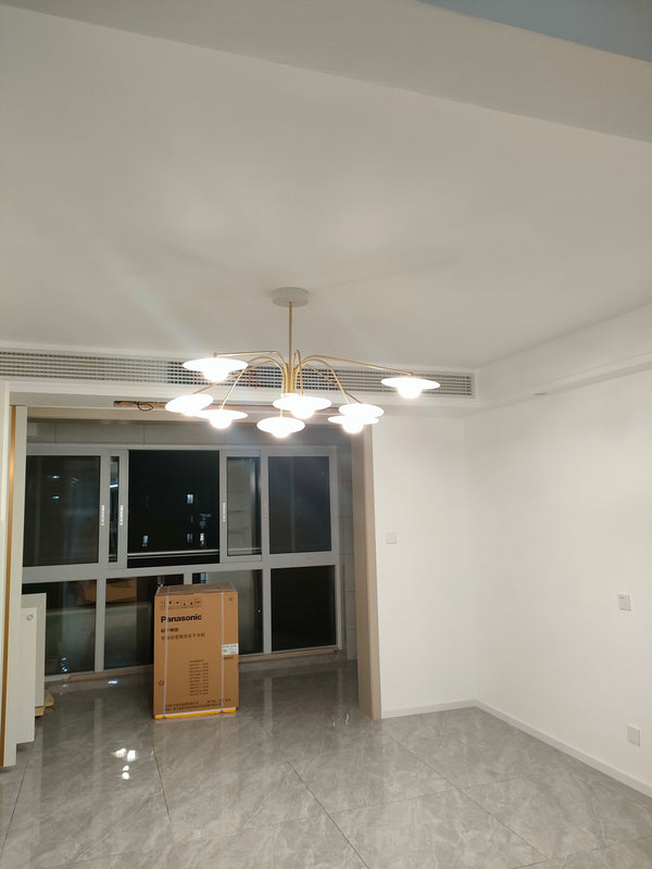 Lustre soucoupe volante de style crème