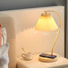 Cream Pleated Bedroom Table Lamp