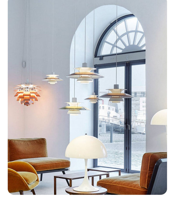 Suspension Bauhaus RH5 en forme de parapluie, multicolore