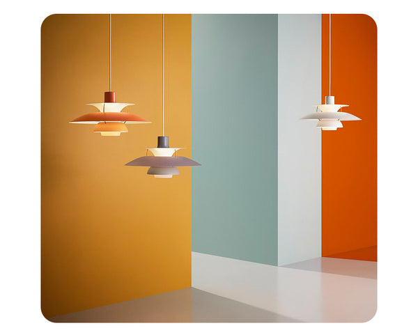 Suspension Bauhaus RH5 en forme de parapluie, multicolore