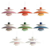 Suspension Bauhaus RH5 en forme de parapluie, multicolore