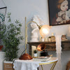 Vintage Desk Brass Glass Table Lamp