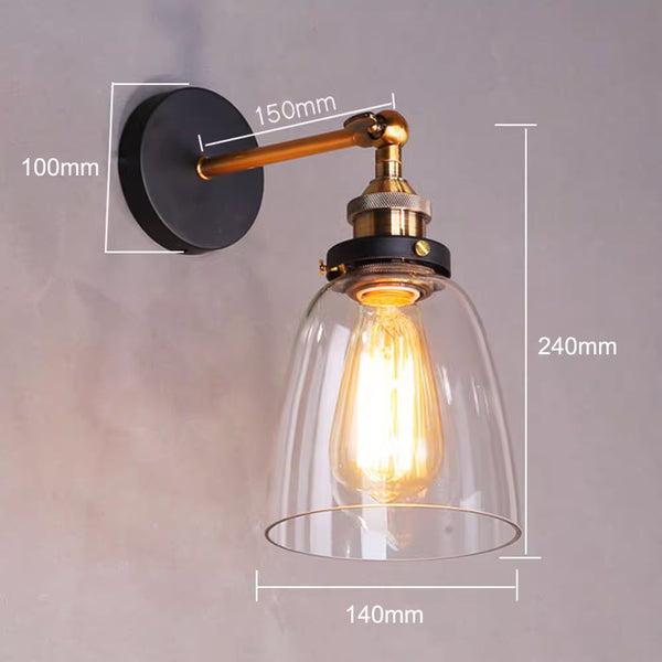 Vintage Glass Wall Light