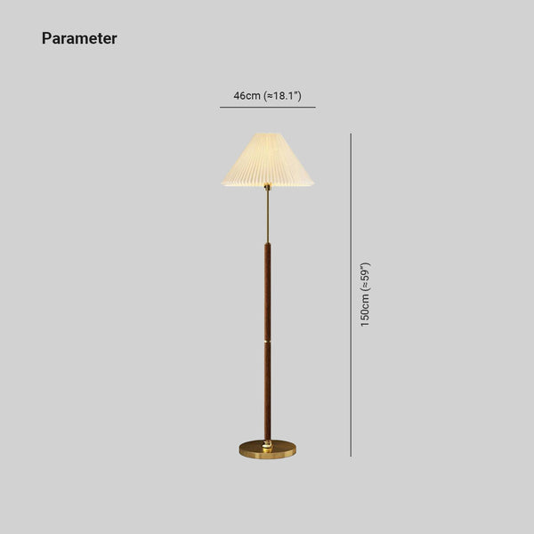 Lampadaire plissé vintage