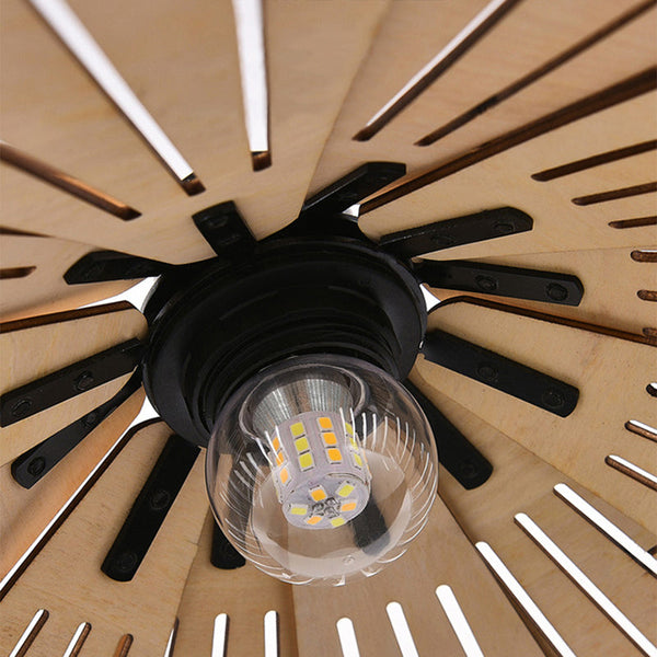 Vintage Wooden Pendant Light, Dining Room
