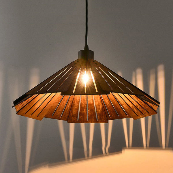 Vintage Wooden Pendant Light, Dining Room