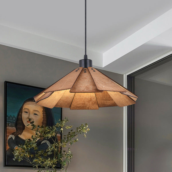 Vintage Wooden Pendant Light, Dining Room
