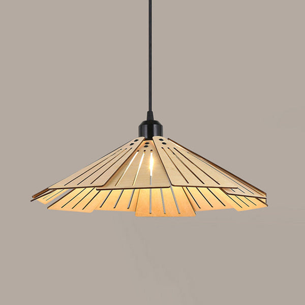 Vintage Wooden Pendant Light, Dining Room