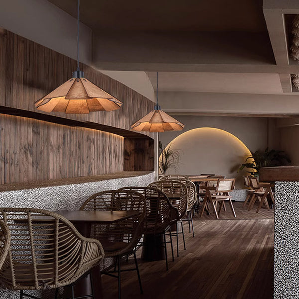 Vintage Wooden Pendant Light, Dining Room