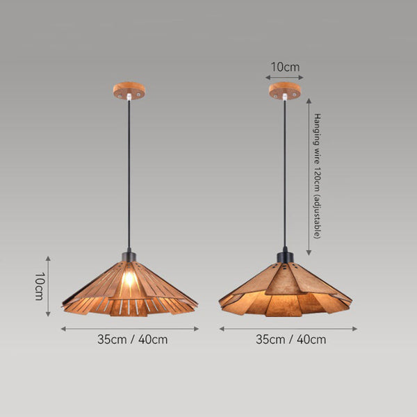 Vintage Wooden Pendant Light, Dining Room