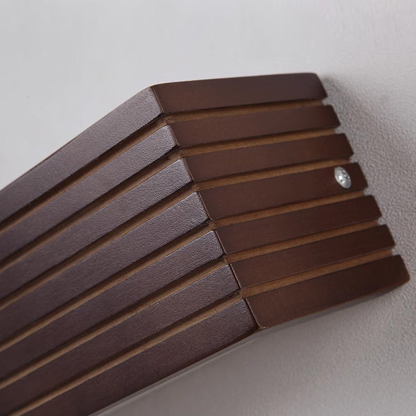 Miroir mural avec éclairage frontal, éclairage de salle de bain rectangulaire en bois