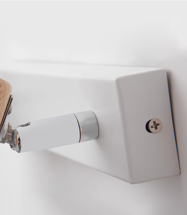 Applique murale en verre blanc