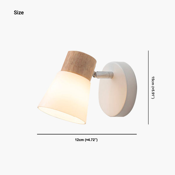 Applique murale en verre blanc