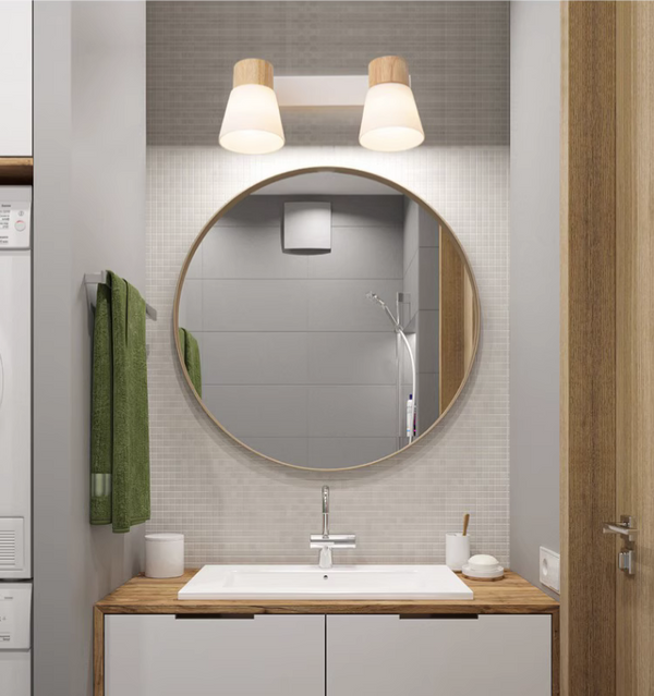 Applique murale en verre blanc