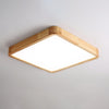 Wooden Geometric Ceiling Light,Round/Square