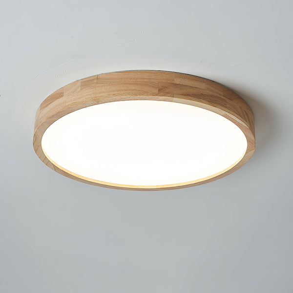 Wooden Geometric Ceiling Light,Round/Square