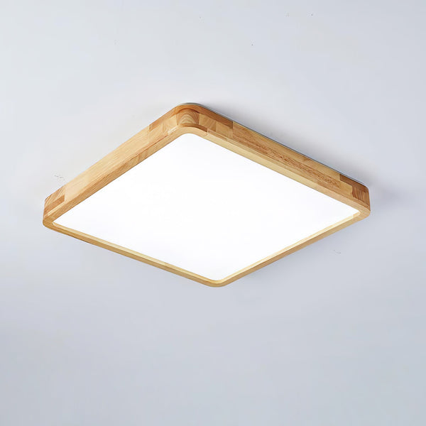 Wooden Geometric Ceiling Light,Round/Square