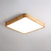 Wooden Geometric Ceiling Light,Round/Square