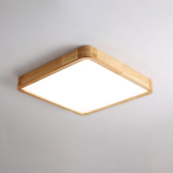 Wooden Geometric Ceiling Light,Round/Square
