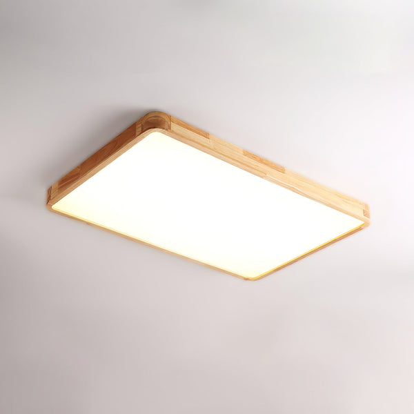 Wooden Geometric Ceiling Light,Round/Square