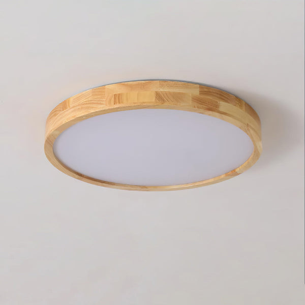 Wooden Geometric Ceiling Light,Round/Square