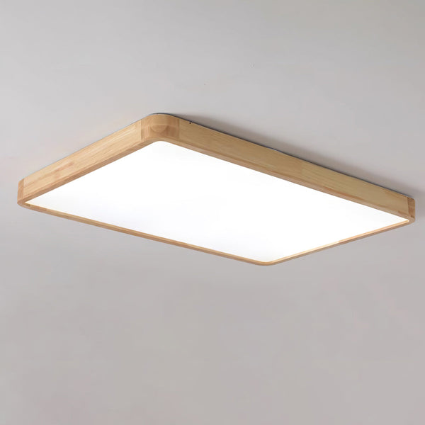Wooden Geometric Ceiling Light,Round/Square