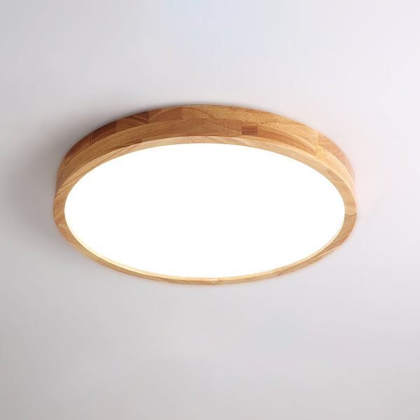 Wooden Geometric Ceiling Light,Round/Square