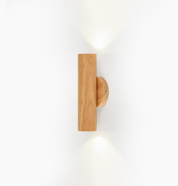 Hölzerne Zwei-Wege-Licht-Wandlampe, drehbar