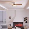 Wooden fan blade fan lamp