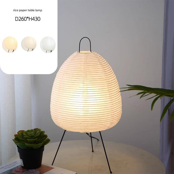 Japanese style rice paper table lamp