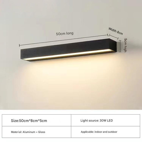 Nordic creative long strip LED outdoor wall light